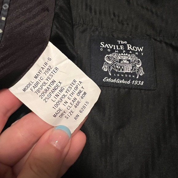 The Savile Row Company Mayfair Navy Pants 46R/40W - Picture 4 of 4